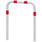 Guard hoop |  76 x 2,6 mm | without cross bar | for casting in concrete | total width: 1000 mm | total height: 1000 mm | hot-dip galvanized and white coatedwith red reflecting stripes